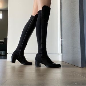 ⭐️ Stuart Weitzman Black Leather Reserve Boot